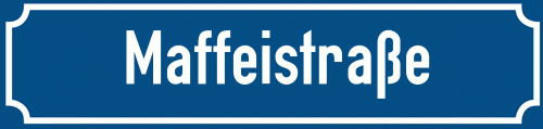 Straßenschild Maffeistraße zum kostenlosen Download