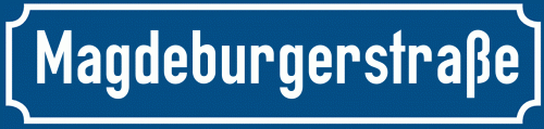 Straßenschild Magdeburgerstraße