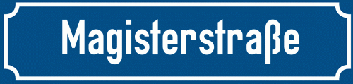 Straßenschild Magisterstraße