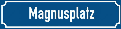 Straßenschild Magnusplatz