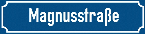 Straßenschild Magnusstraße zum kostenlosen Download