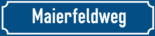 Straßenschild Maierfeldweg
