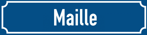 Straßenschild Maille