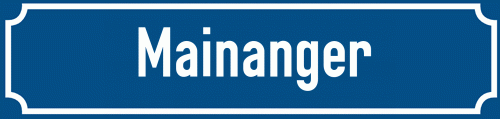 Straßenschild Mainanger