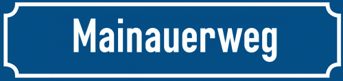 Straßenschild Mainauerweg