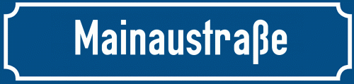 Straßenschild Mainaustraße