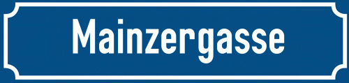 Straßenschild Mainzergasse