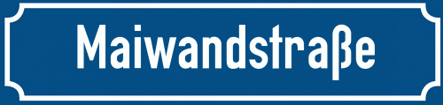 Straßenschild Maiwandstraße
