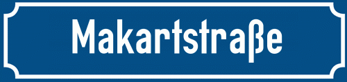 Straßenschild Makartstraße