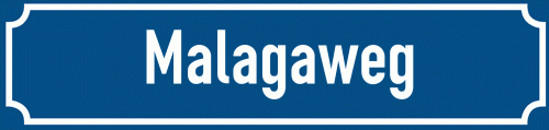 Straßenschild Malagaweg