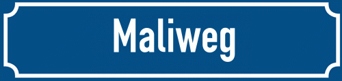 Straßenschild Maliweg