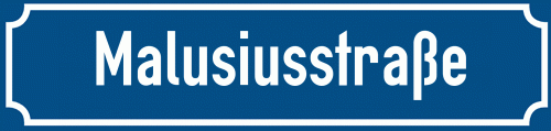 Straßenschild Malusiusstraße