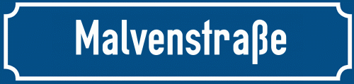 Straßenschild Malvenstraße