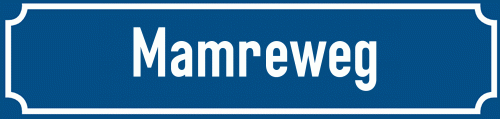 Straßenschild Mamreweg