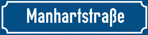 Straßenschild Manhartstraße