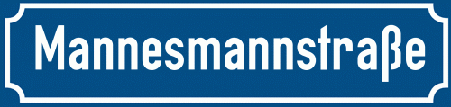 Straßenschild Mannesmannstraße