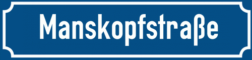 Straßenschild Manskopfstraße