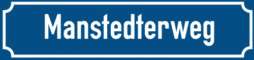 Straßenschild Manstedterweg