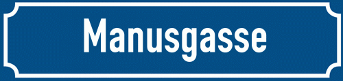 Straßenschild Manusgasse