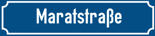 Straßenschild Maratstraße