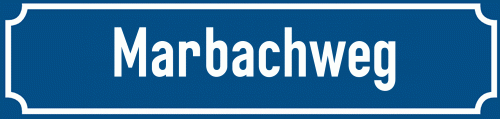Straßenschild Marbachweg