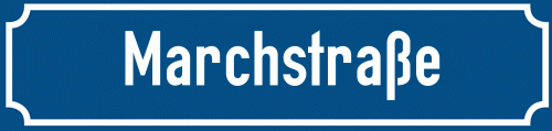 Straßenschild Marchstraße zum kostenlosen Download