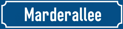Straßenschild Marderallee