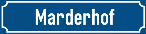 Straßenschild Marderhof
