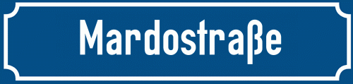 Straßenschild Mardostraße