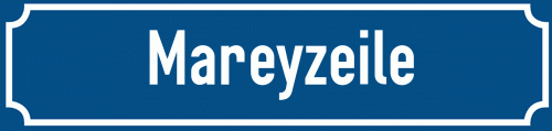 Straßenschild Mareyzeile
