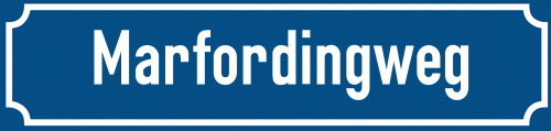 Straßenschild Marfordingweg