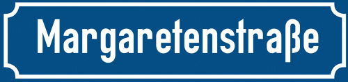 Straßenschild Margaretenstraße zum kostenlosen Download