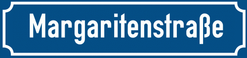 Straßenschild Margaritenstraße