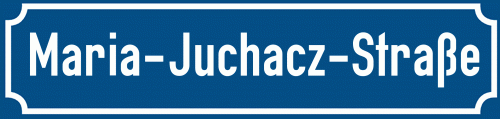 Straßenschild Maria-Juchacz-Straße