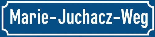 Straßenschild Marie-Juchacz-Weg
