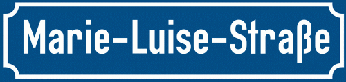 Straßenschild Marie-Luise-Straße