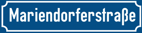 Straßenschild Mariendorferstraße