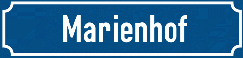 Straßenschild Marienhof
