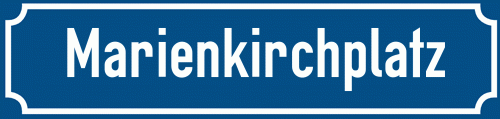 Straßenschild Marienkirchplatz zum kostenlosen Download