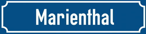 Straßenschild Marienthal