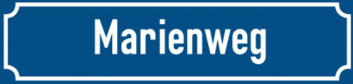 Straßenschild Marienweg