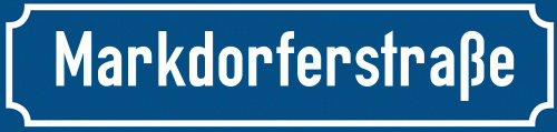 Straßenschild Markdorferstraße