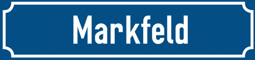Straßenschild Markfeld