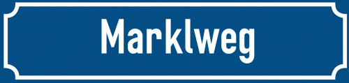 Straßenschild Marklweg