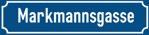 Straßenschild Markmannsgasse