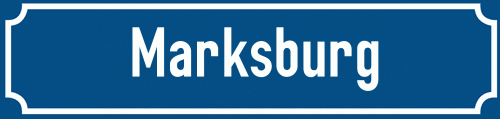 Straßenschild Marksburg