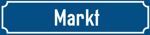 Straßenschild Markt