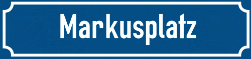 Straßenschild Markusplatz