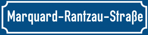Straßenschild Marquard-Rantzau-Straße