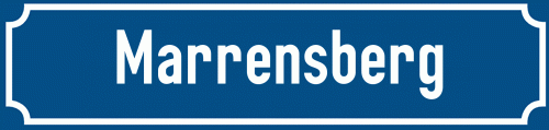 Straßenschild Marrensberg